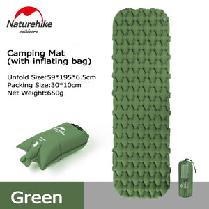 Inflatable Camping Air Mattress Ultralight Outdoor Sleeping / Pad Folding Bed Hiking Sleeping Mat