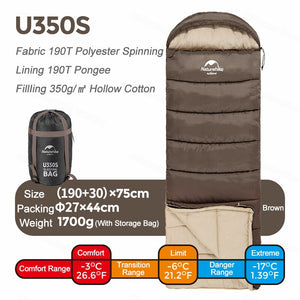 Sleeping Bag Winter Cotton Warmth Double Person Sleeping Bag Splitable Waterproof Outdoor Camping