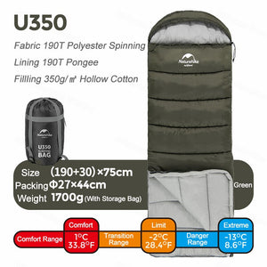 Sleeping Bag Winter Cotton Warmth Double Person Sleeping Bag Splitable Waterproof Outdoor Camping