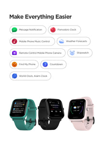 Built in GPS 🧭 Glonass activated , Curved Bezel-less Smartwatch with Build-In Alexa⌚